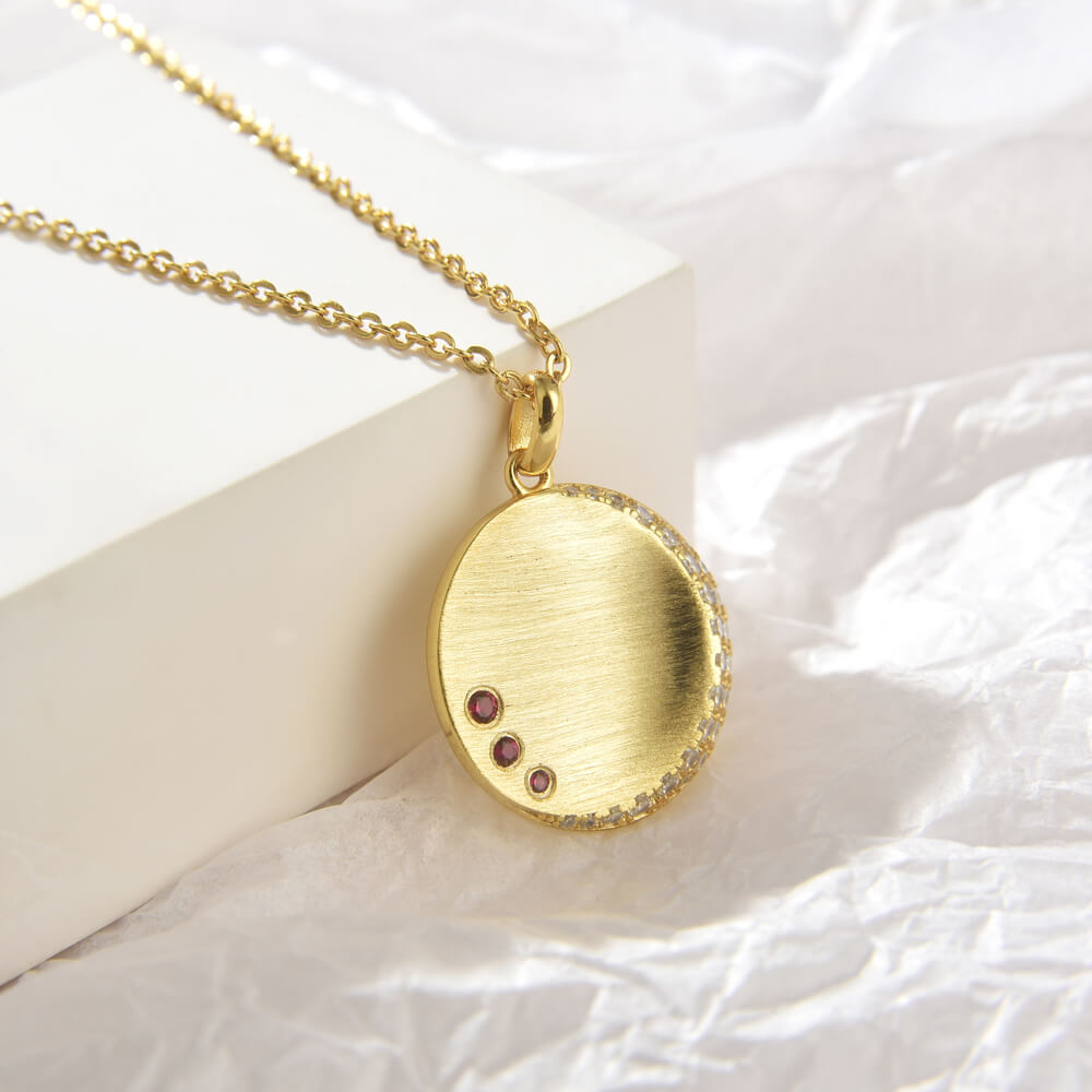 18K Gold Jewelry Personalized Pendant Tags Simple Necklace OEM/ODM Design