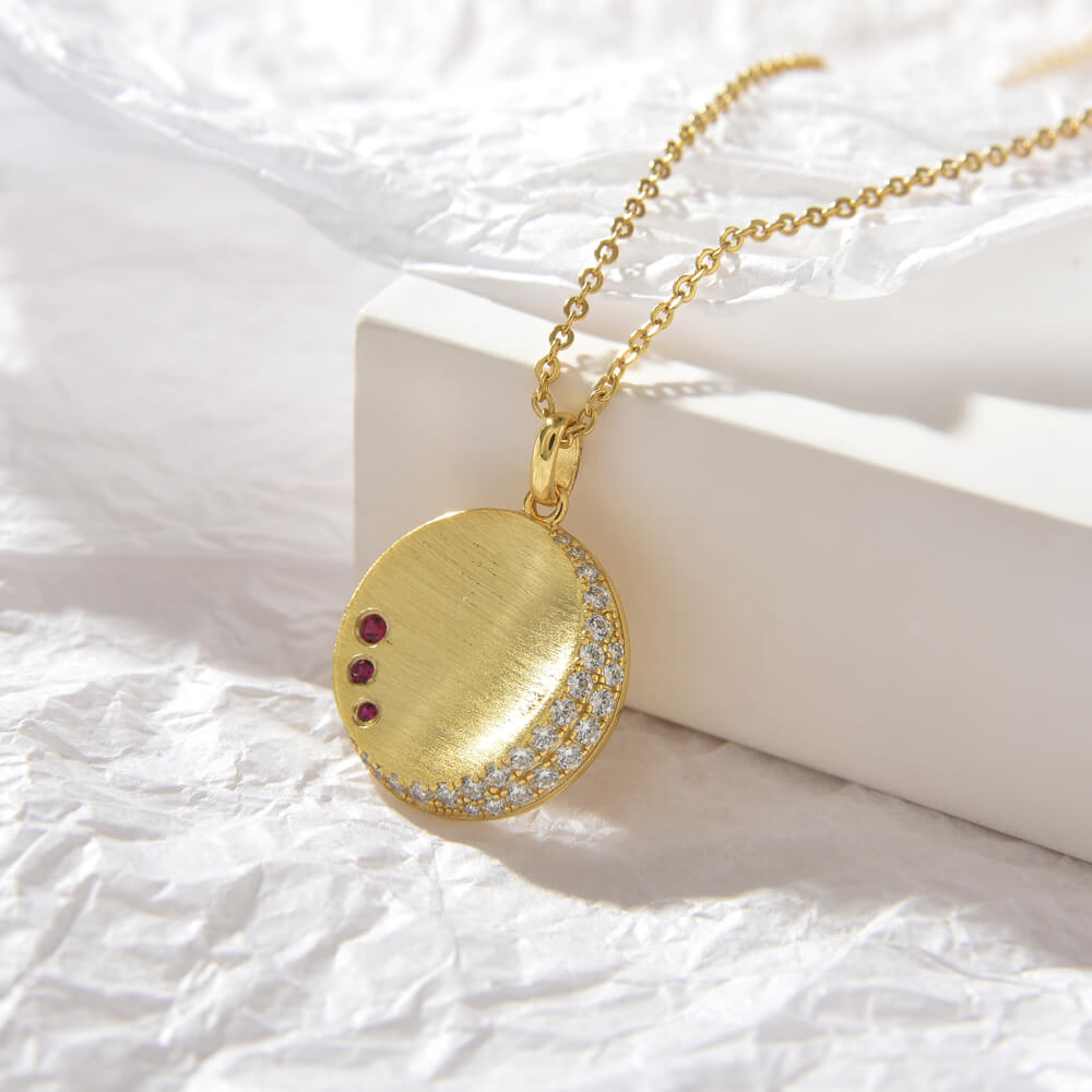 18K Gold Jewelry Personalized Pendant Tags Simple Necklace OEM/ODM Design