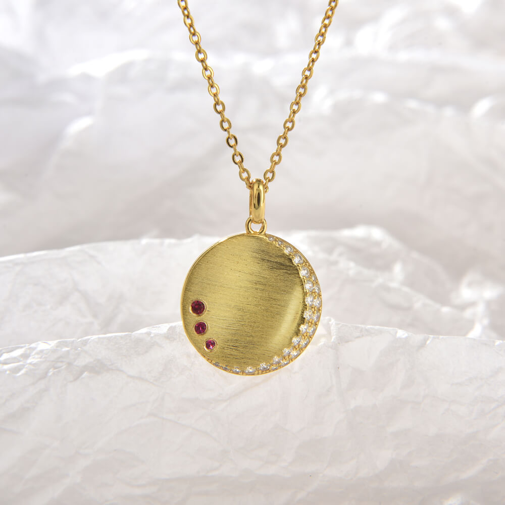 18K Gold Jewelry Personalized Pendant Tags Simple Necklace OEM/ODM Design