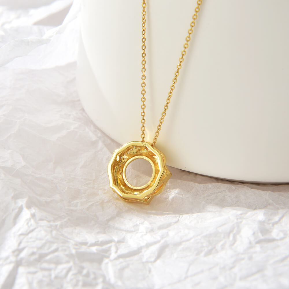 OEM 925 sterling silver 18k gold Women Necklace Jewelry Necklace