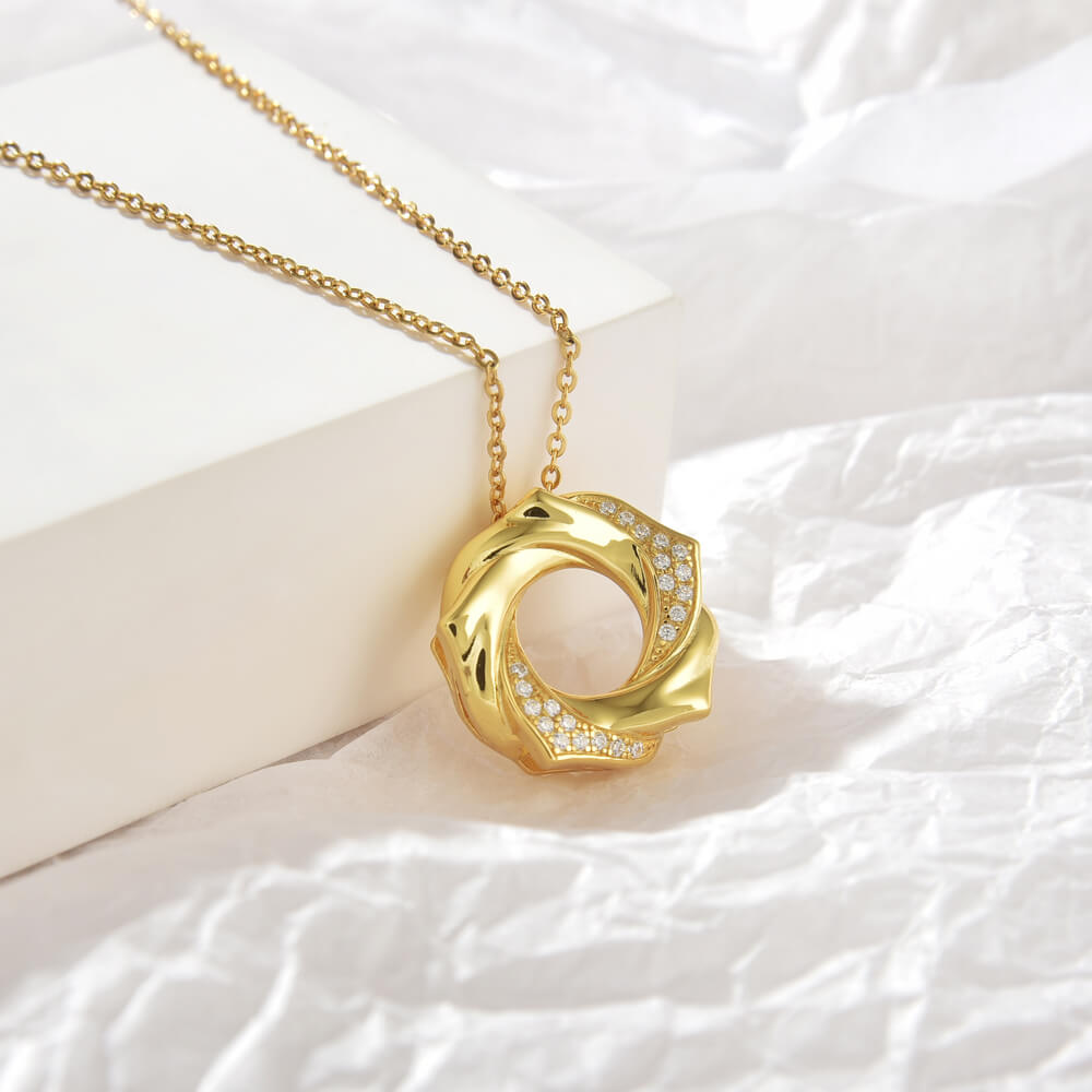 OEM 925 sterling silver 18k gold Women Necklace Jewelry Necklace