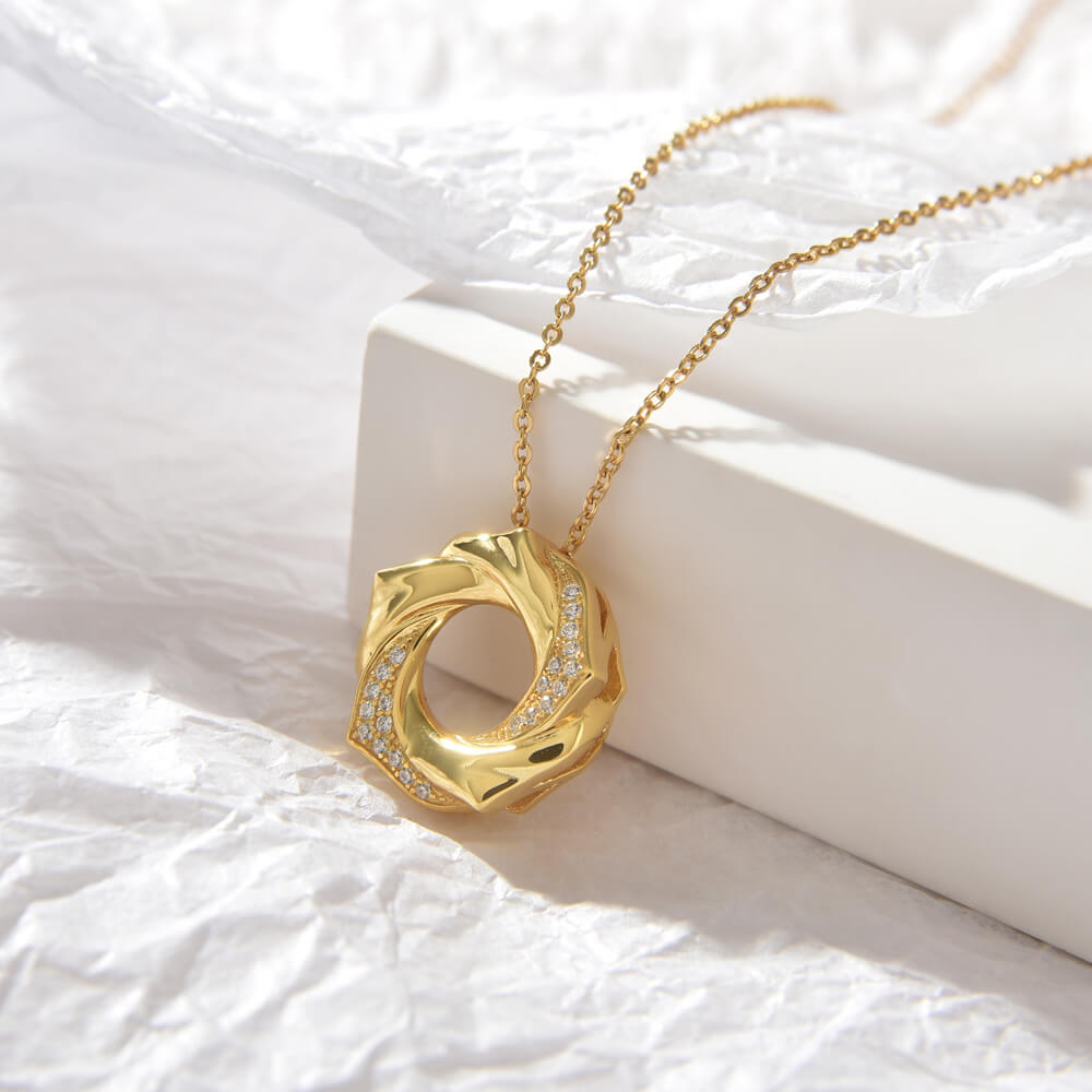 OEM 925 sterling silver 18k gold Women Necklace Jewelry Necklace