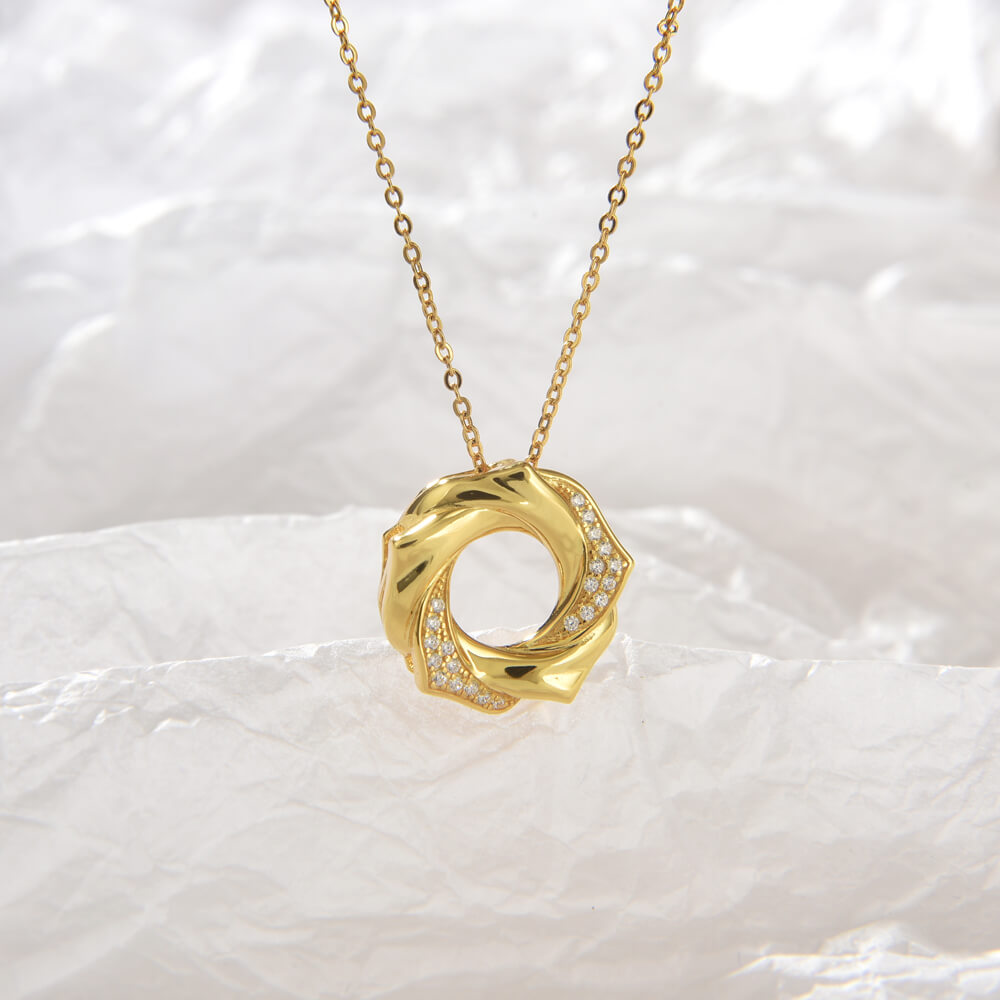 OEM 925 sterling silver 18k gold Women Necklace Jewelry Necklace