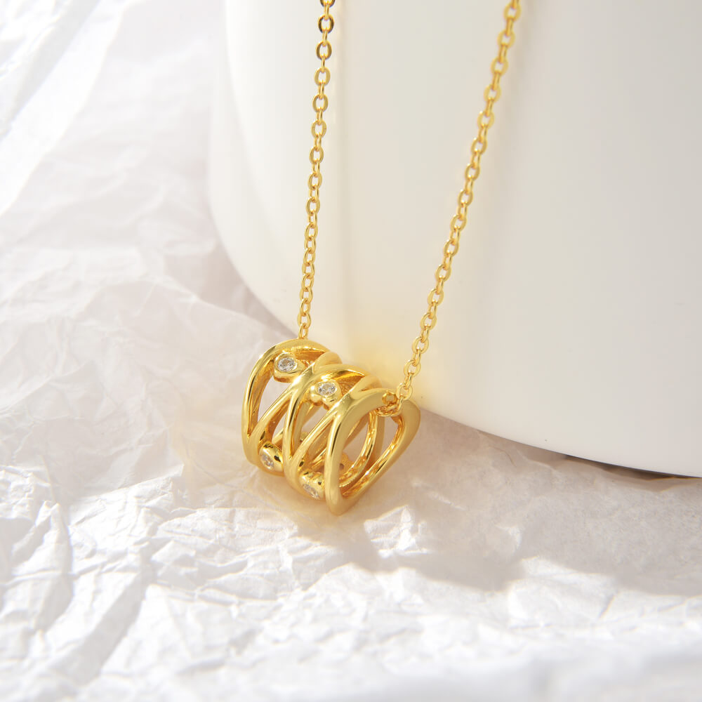 Unique Design 18K Gold Sterling SilverChain Necklace Jewelry Manufacturer Fine Price Gold Necklace