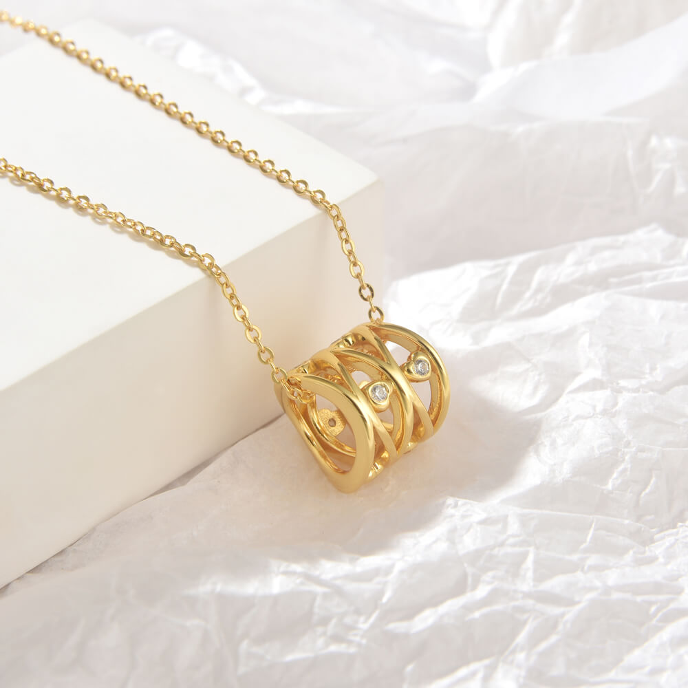 Unique Design 18K Gold Sterling SilverChain Necklace Jewelry Manufacturer Fine Price Gold Necklace