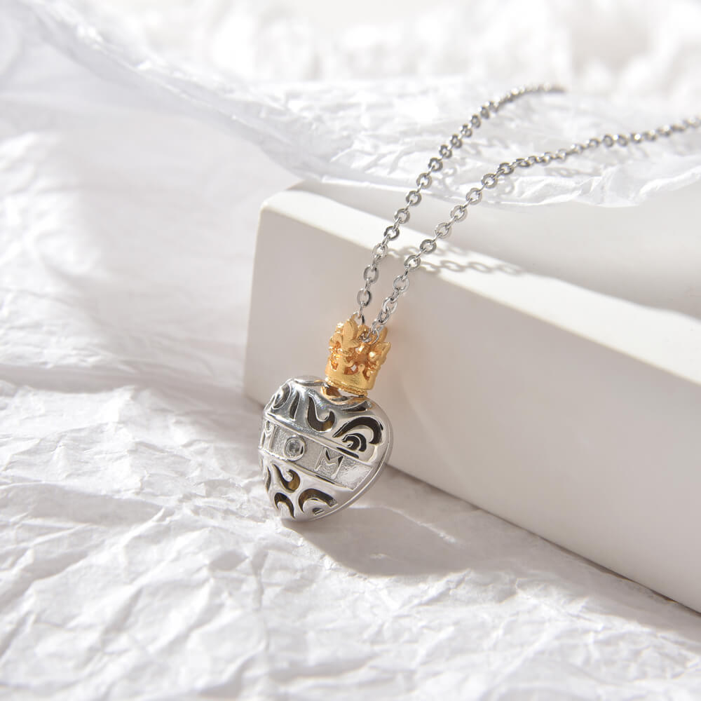 S925 Sterling Silver 18k Gold Plated Crystal Rhinestone Queen Crown Pendant Tiara Necklace For Female